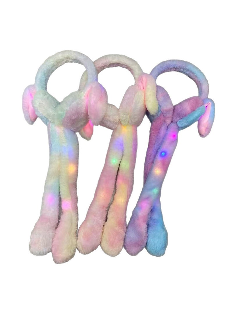 Toyland Plush Rabbit Ear Earmuffs for Kids – Soft Fluffy Winter Ear Warmers-Assorted Colour - Image 1